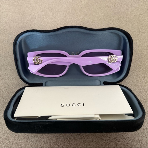 Gucci Purple Designer Glasses Modern Style - Picture 3 of 5